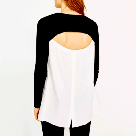 🖤 Zara Knit Button Back Long Sleeve Gauzy Sweater🖤 - Picture 1 of 11